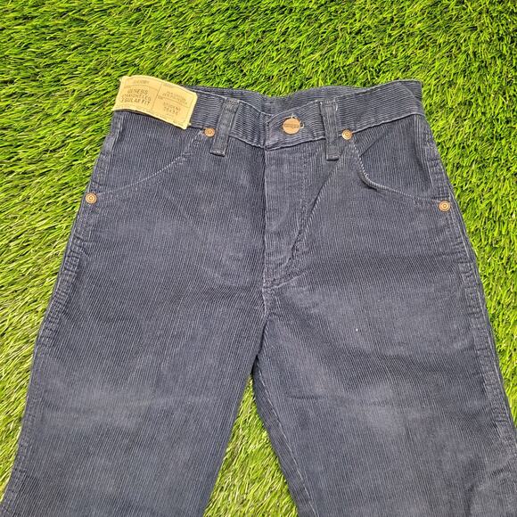 Deadstock Vintage 70s Wrangler Corduroys Womens 25x33 Talon Zip USA NOS Slim Fit - Picture 2 of 9